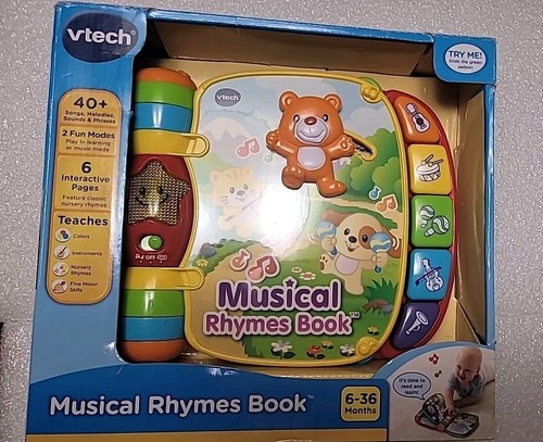 VTech Musical Rhymes Book For Kids/Baby Educational Toy 40+ Songs & Melodies