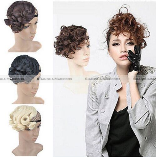 Women's Wavy Curly Bangs Fringe Hairpiece Clip-In Hair Extension 3 colors - Photo 1 sur 1