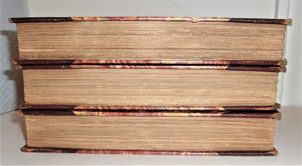 MEMOIRS OF A PHYSICIAN,  ALEXANDER DUMAS, 3 volumes leather, Illustrated Foto 4 de 4