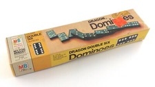 Vintage Dragon Double Six Dominoes Milton Bradley 1970 28 Pieces Game T059