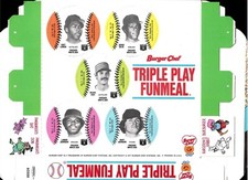 1977 Burger Chef Funmeal Complete Tray CHICAGO WHITE SOX Uncut MSA Discs