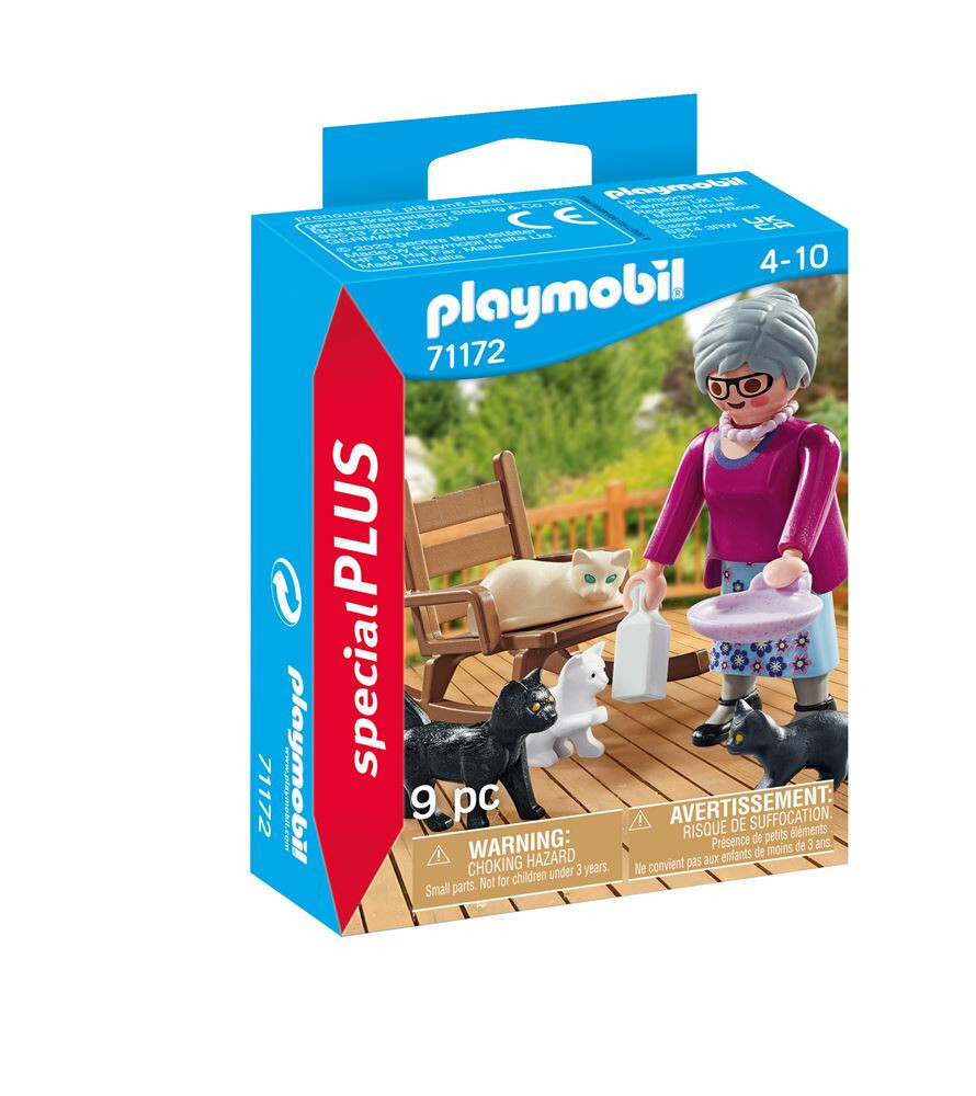 Playmobil® 71172 Spécial Plus Grand-mère + chats Dès 4 ans Neuf / Cat lady BNIB