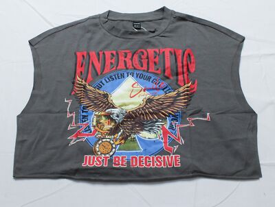 Shein Women's Coolane Eagle Slogan Graphic Tee CM5 Dark