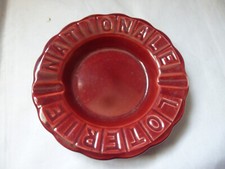 Ancien cendrier Publicitaire GIEN Loterie Nationale Signé
