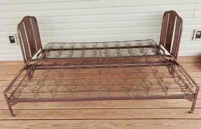 antique metal bed frame