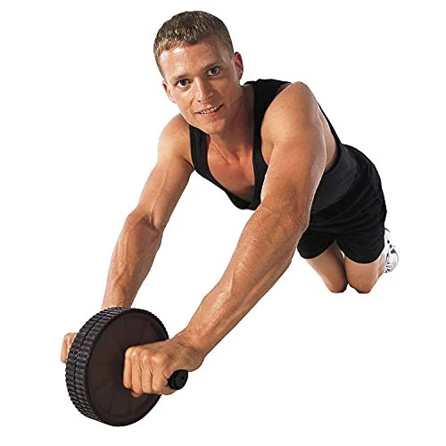 Dual Exercise Ab Wheel- Roller with Handles,Black,One Size,GF-Dew - Image 3 of 4