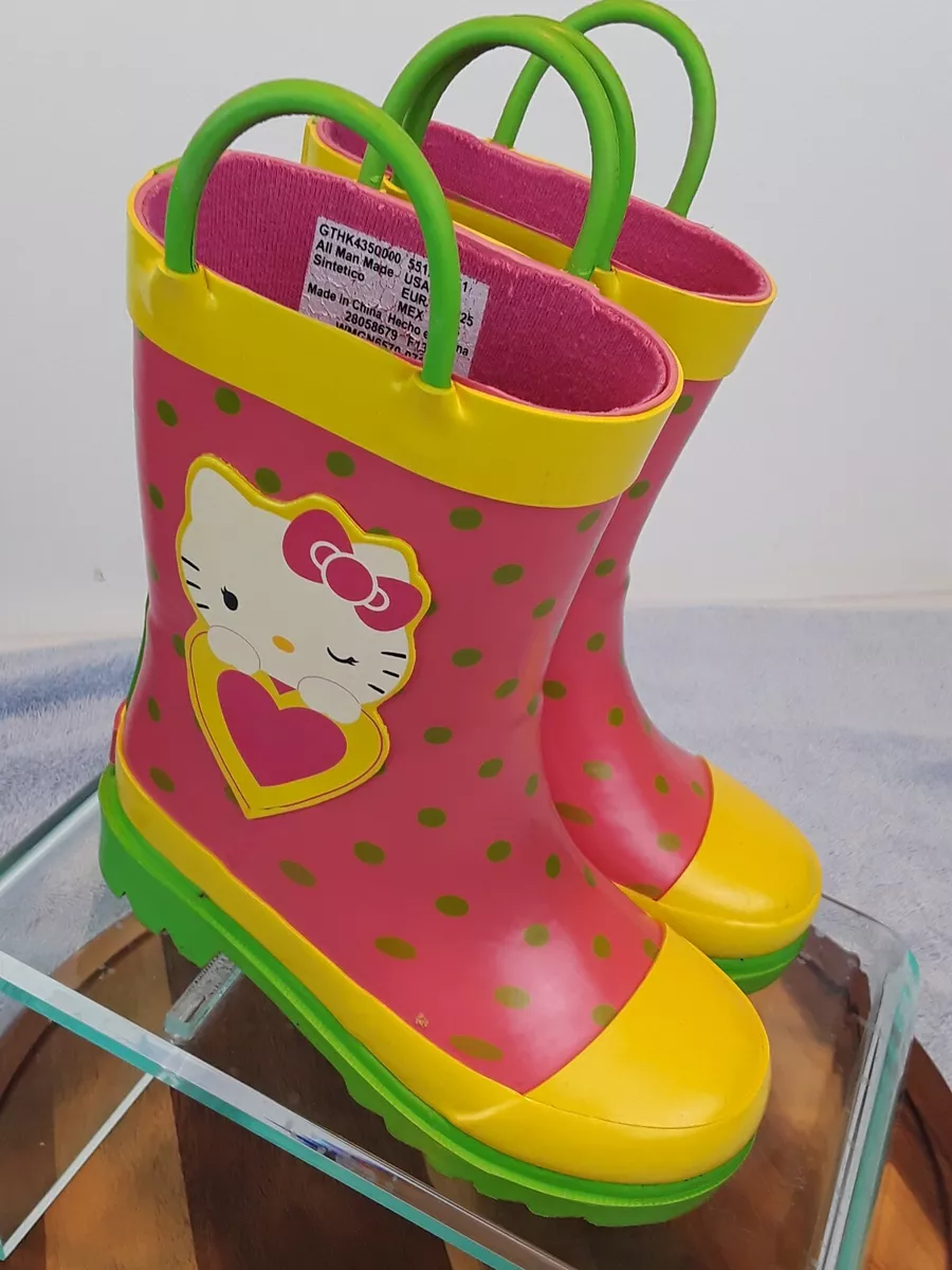 Pink and green clearance rain boots