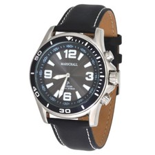 Sprechende Herren Funk Solar Hybrid Quarzuhr 1146SL Leder Armband