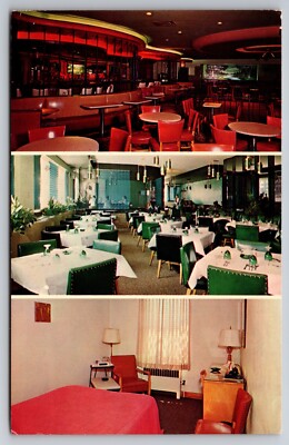 Del Mar Hotel Restaurant & Cocktail Lounge Sault Ste. Marie Michigan c1960 PC