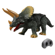Kids RC Triceratops Infrared Remote Control Dinosaur Lifelike With Light Sounds
