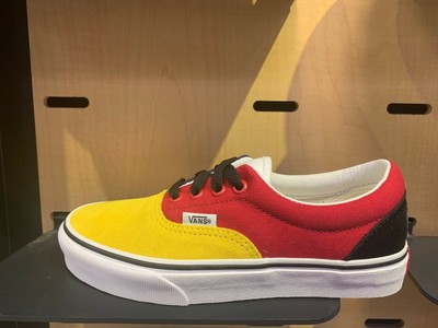 blue white and yellow vans