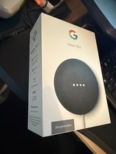 Boxed Google Nest Mini 2nd Generation Smart Speaker - Charcoal