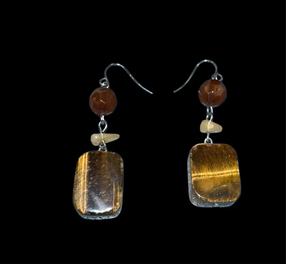 Tiger Eye Earrings  - Image 2 of 2
