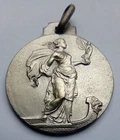 ITALY PIEMONT / italian gymnastics sport federation art nouveau pendant medal