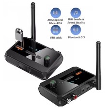 Bluetooth 5.3 Receiver for Home Stereo, Low Latency HD Audio Optical AUX RCA US