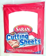 NEW Saran Disposable Cutting Sheets Pack of 20 Easy Clean Up Protects Countertop