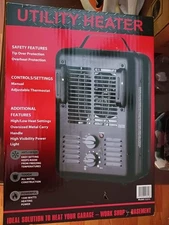 Utility Heater 🔥 DQ2016 Milkhouse Style 1500W Black Space Heater BRAND NEW