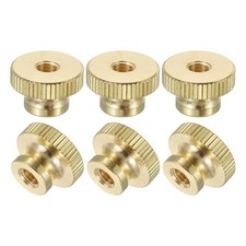 Knurled Thumb Nuts, 6Pcs M5 Brass Nut High Head Through Hole for 3D Printer Part