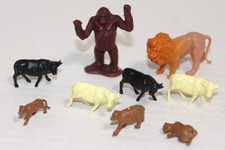 Vintage Lot 9 Assorted Plastic Toy Animal Figures