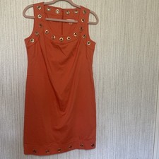 Calvin Klein Size 8 Bright Orange Dress