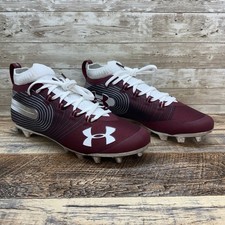 Under Armour UA Spotlight MC Football Cleats Mens Size 10 Red White 3020675-601