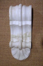 Antique Carved White Marble Keystone Architectural Salvage 15.25"