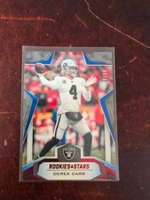 2019 Panini Rookies & Stars Derek Carr #50 Red and Blue /35