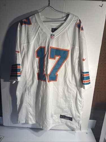 New Nike Jaylen Waddle Miami Dolphins Throwback White Game Jersey Sz XL $130