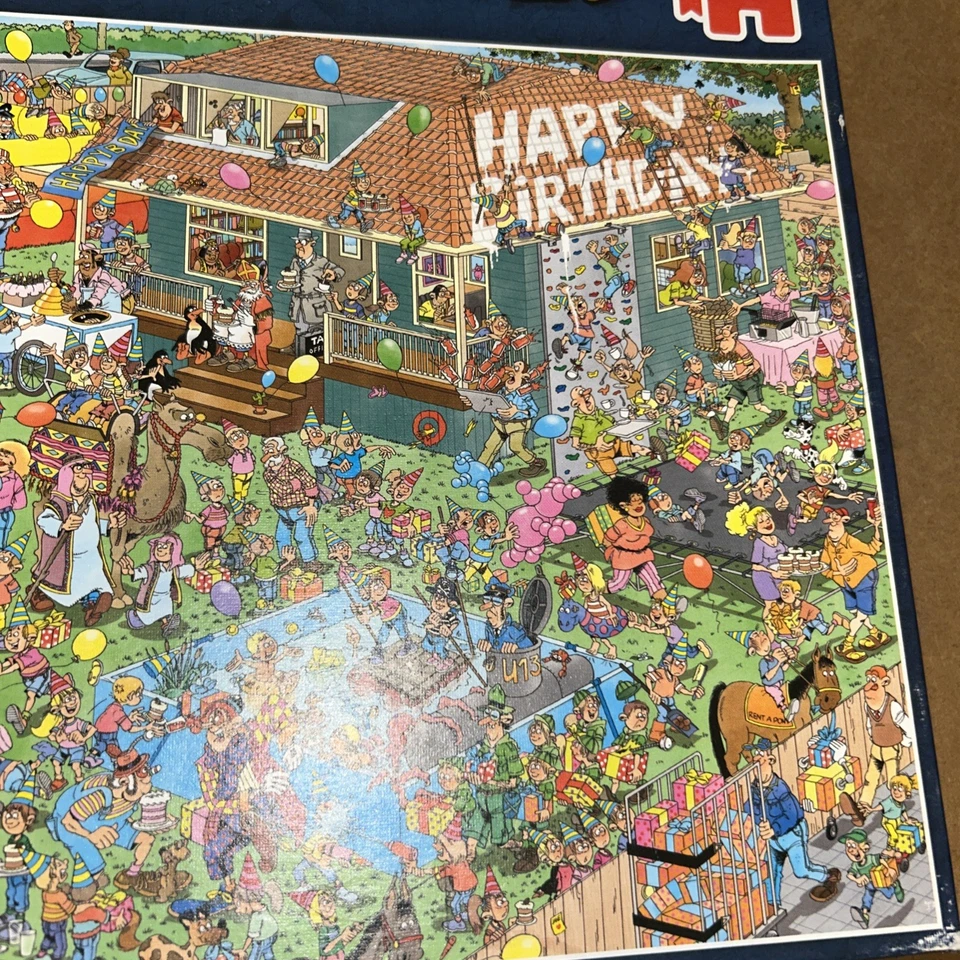 Jan Van Haasteren Children's Birthday Party jigsaw 1000 pieces Unchecked SEE BIO - Image 4 of 4