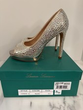 lauren lorraine heels 5.5 Candie rhinestone gold pumps NWT New NWB Wedding