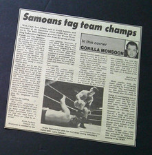 Gorilla Monsoon In This Corner WWF Newspaper Column, 1980 Philadelphia Journal