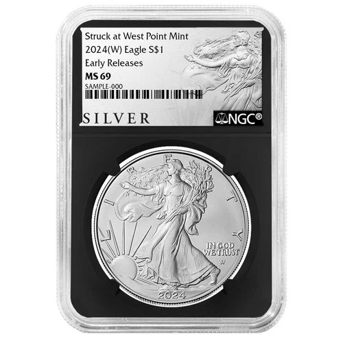 2024 (W) $1 American Silver Eagle NGC MS69 ER ALS Label Retro Core