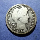 1898-O Barber Quarter  G+ details