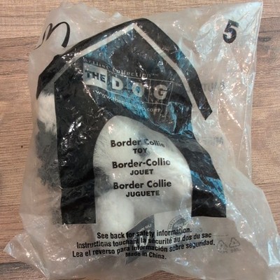 The Dog Artlist Collection McDonalds Plush Border Collie Toy Black and White NEW