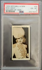 1935 MITCHELL & SON GALLERY OF 1934 #25 MAE WEST ~ PSA 6
