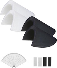 4 Pairs Shoulder Pads for Men and Women, No-Sewing Required Anti-Slip Detachable