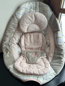 Ingenuity Baby Automatic Bouncer •Pink Bird Fabric Seat Cover • Replacement Part