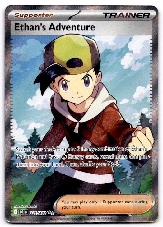 Ethan's Adventure 221/182 Ultra Rare Destined Rivals Pokemon Near Mint
