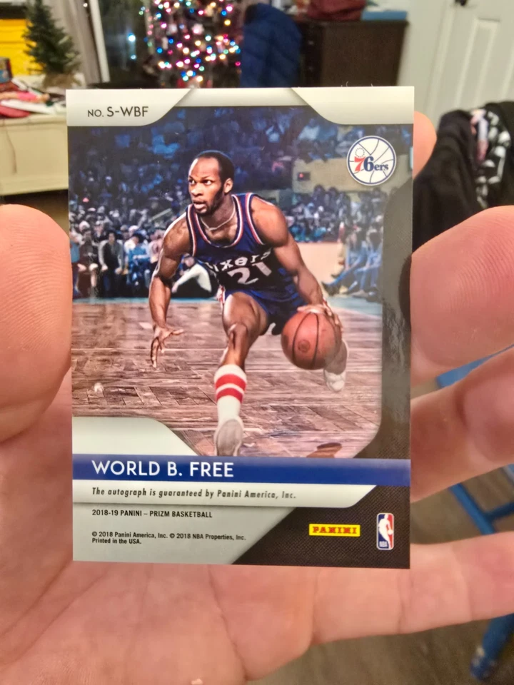 World B. Free 2018-19 Panini Prizm Auto Base #S-WBF NrMt - Image 2 of 2