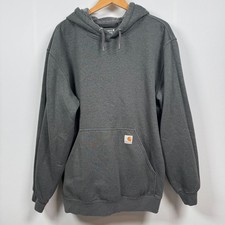 Carhartt Men XL Loose Fit Hoodie Charcoal Gray Lineage Custom Sweatshirt Casual