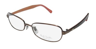 NEW PAUL SMITH 1008 EYEGLASSES BROWN 51-17-130 METAL & PLASTIC RECTANGULAR