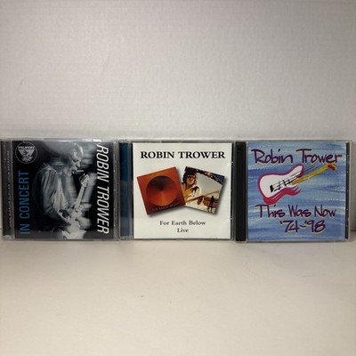 Robin Trower CD Lot For Earth Below Live King Biscuit In Concert This Was Now 74