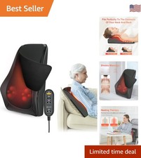 Back Massager with Heat,3D Deep Kneading Shiatsu Neck and Back Massager with ...