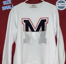 MSGM Embroidered maxi Size Small white sweats...