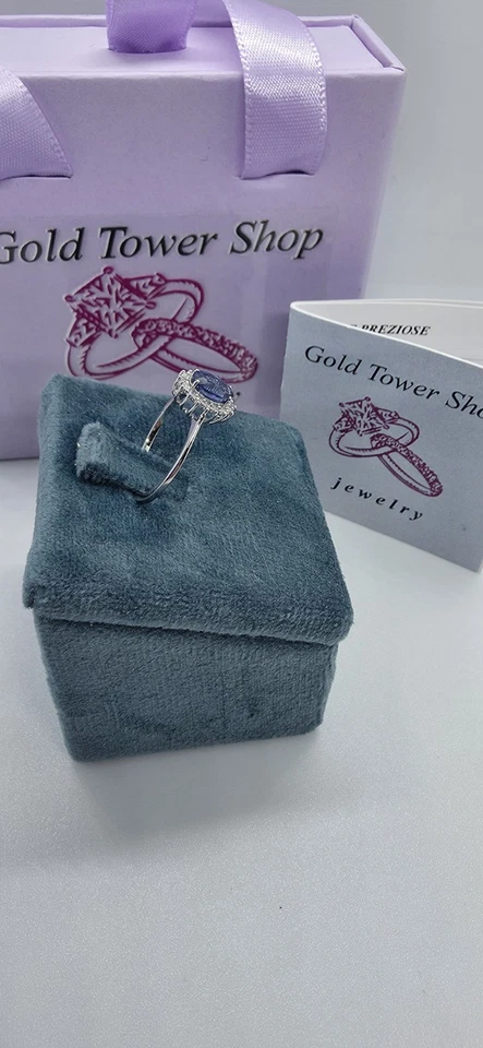 *NEW* #106 - Anello Zaffiro Oro E Diamanti! - Immagine 4 di 4