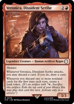 Veronica, Dissident Scribe - Near Mint MTG Universes Beyond: Fallout
