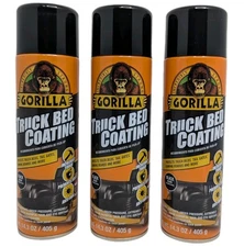 Gorilla Truck Bed Liner Coating 3x 14.3oz Aerosol Spray Case Durable Protection 