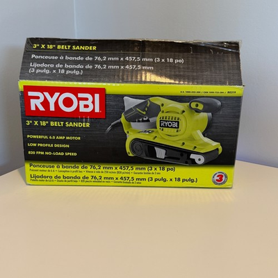 #ad #ad Ryobi 3” x 18” BELT SANDER BE319 6.0AMP MOTORLOW PROFILE EXCELLENTCONDITION $70.00