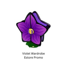 Webkinz Estore Violet Wardrobe Promo Promotional Floral Flower Purple