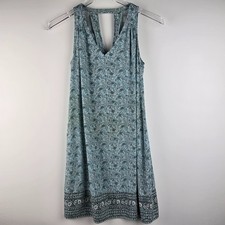 Old Navy Womens XS Petite Blue Floral Halter Sleeveless Lightweight Dress
